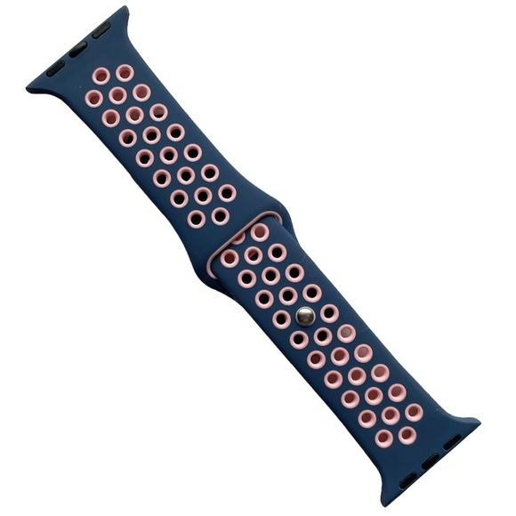 5/$20 NEW BLUE Pink Silicone Sport Band Apple Watch 38/40/41mm S/M - Picture 2 of 8